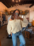 Cream Crochet Cardigan