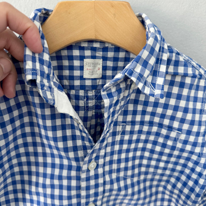 Crewcuts / Blue gingham shirt / 2Y
