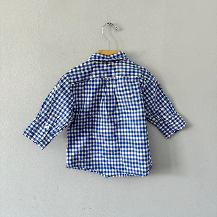 Crewcuts / Blue gingham shirt / 2Y