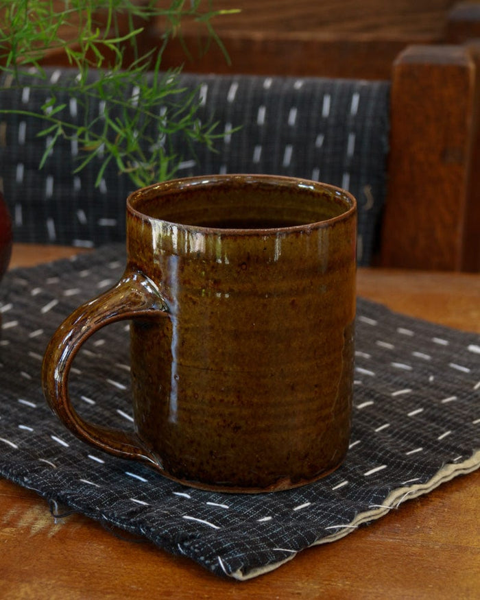 Culp Pottery Mug, Classic, Brown Glazed