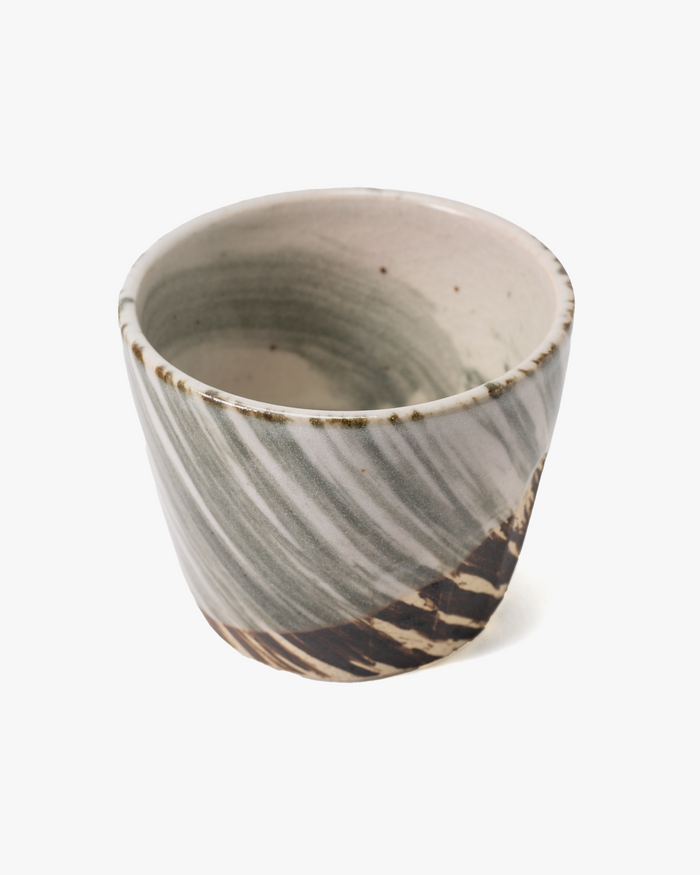 Cup, Bisque, Brushstroke