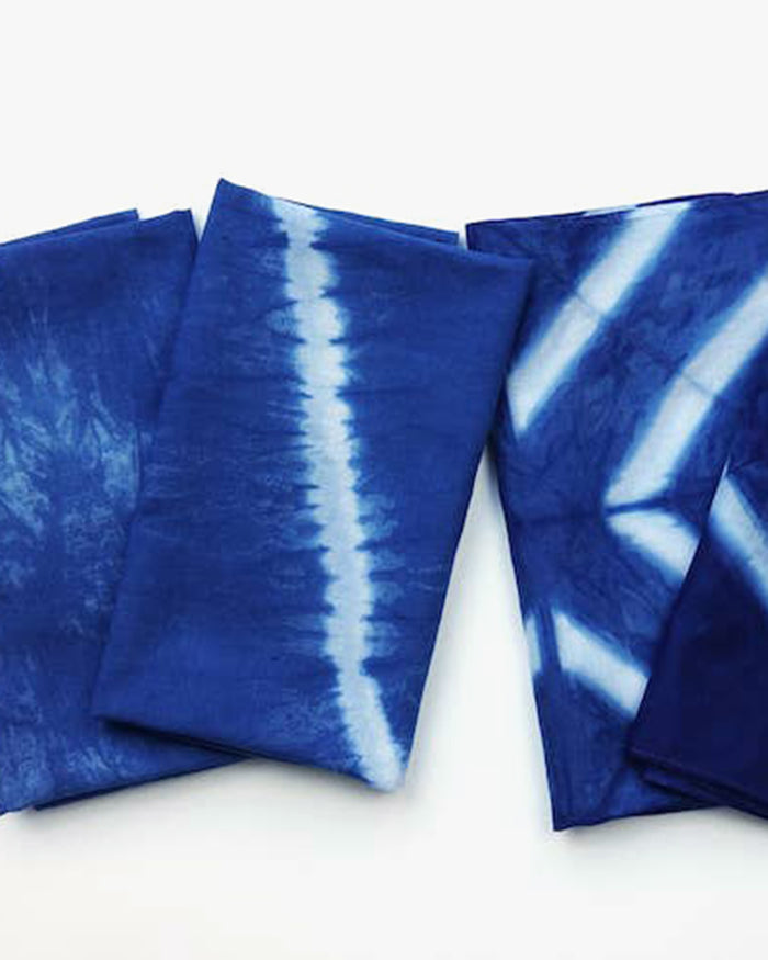 Curious Corners, Yamato Indigo Shibori Kit (Bandana + Tenugui)