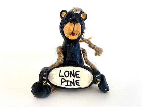 Dangle Bear Ornament with Regional Name Drop