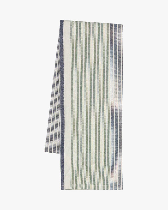 Danica Heirloom, Jade Green Array Stripe Dishtowel, Set of 2