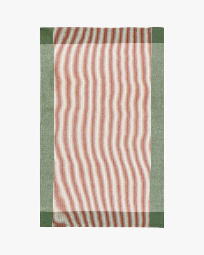 Danica Heirloom, Jade Green Array Stripe Dishtowel, Set of 2