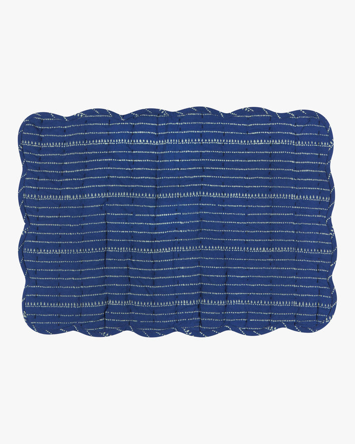 Danica Heirloom, Kantha Placemat, Fan Flower Block Print