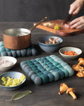 Danica Heirloom, Lagoon Recycled Wool Felt Dot Trivet