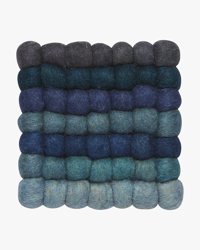 Danica Heirloom, Lagoon Recycled Wool Felt Dot Trivet