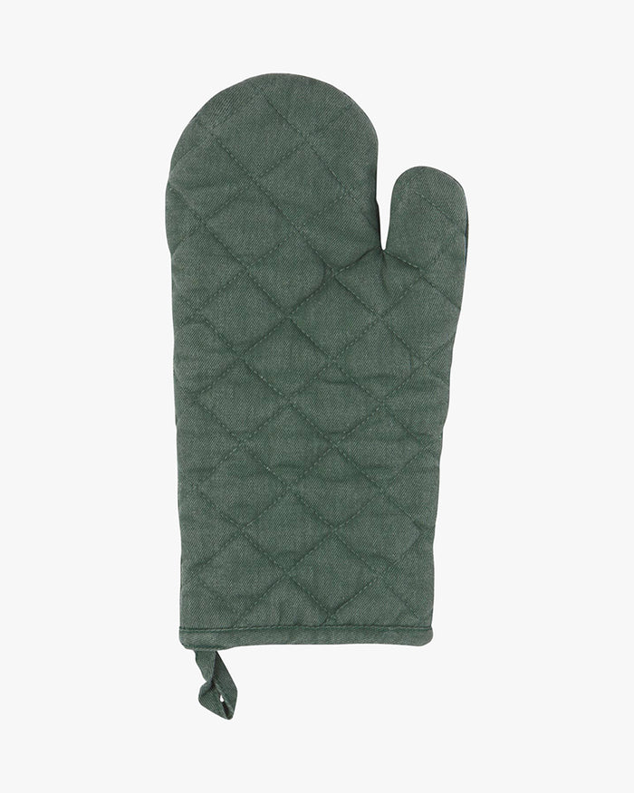 Danica Heirloom, Stonewash Oven Mitt, Jade Green