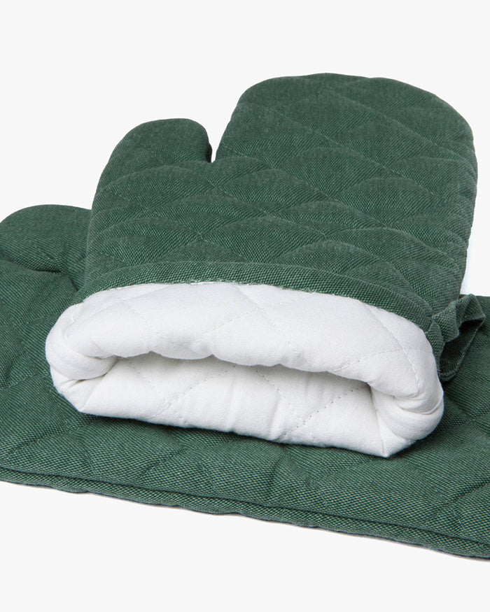 Danica Heirloom, Stonewash Oven Mitt, Jade Green