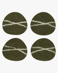 Danica Heirloom, Striato Felt Wool Coasters, Olive Branch, Set of 4