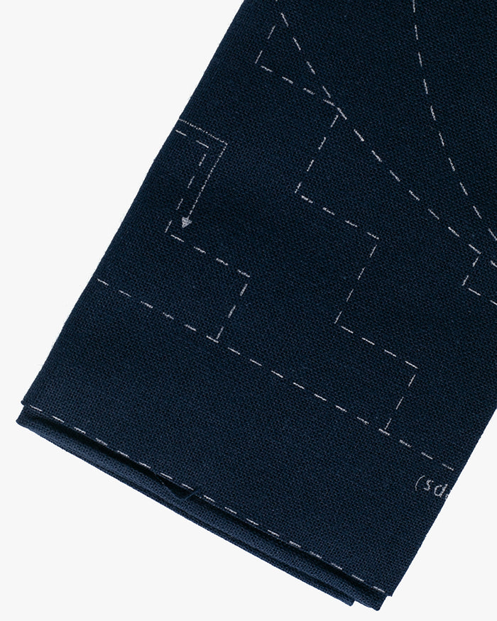 Daruma, Sashiko Sampler, Hyottoko & Dan-Tsunagi, Indigo