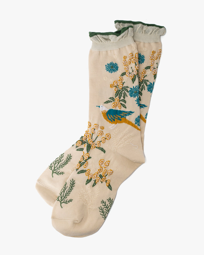 Debby Co. Crew Socks, Andeotte Collection, Lina Beige
