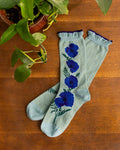 Debby Co. Crew Socks, Andeotte Collection, Mia Blue