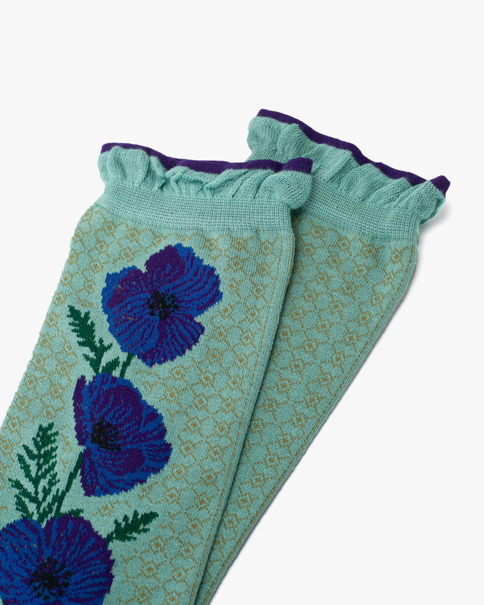 Debby Co. Crew Socks, Andeotte Collection, Mia Blue
