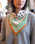 Debby Co., Scarf, Maison Blanche Collection, Leopard With Green and Orange