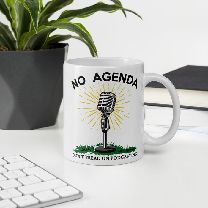 DONT TREAD ON PODCASTING - mug
