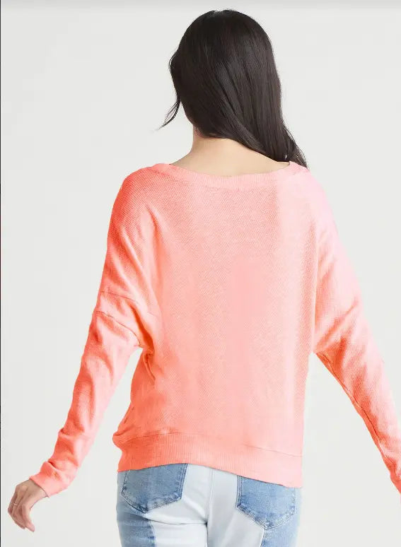 Drop Shoulder Coral Top Acorn Home + Apparel