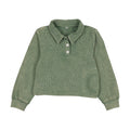 Embossed Volleyball Long Sleeve Polo