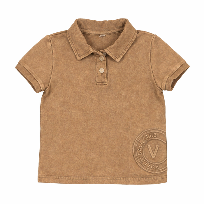 Embossed Volleyball Short Sleeve Polo