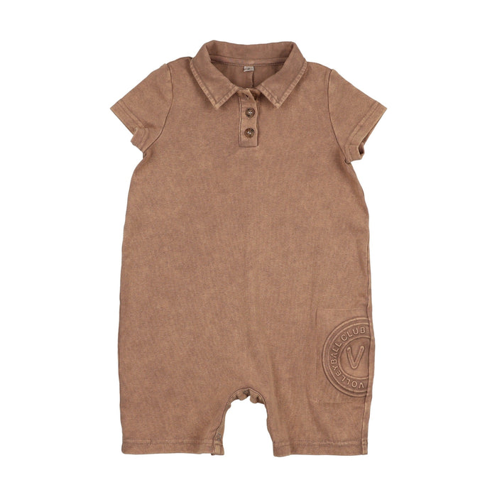 Embossed Volleyball Shorts Romper