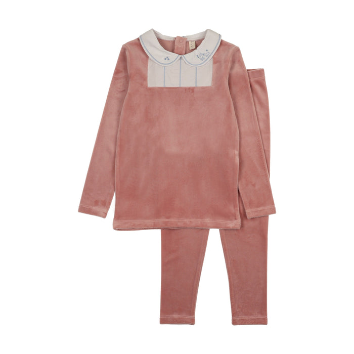 Embroidered Collar Pajama