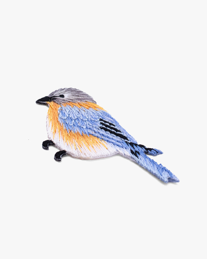 Embroidered Patch, Iron-on Applique, Blue Bird
