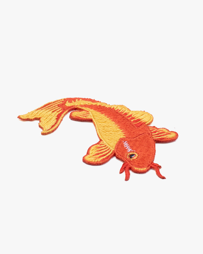 Embroidered Patch, Iron-on Applique, Orange Koi Fish / Nishikigoi Carp