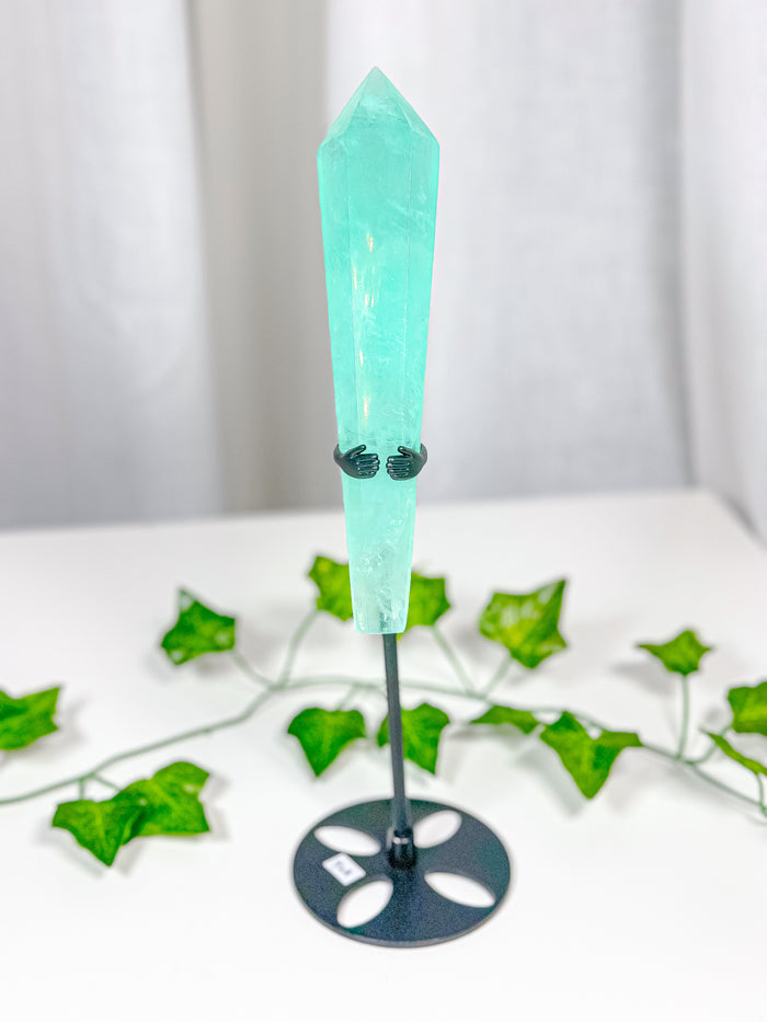 Emerald Fluorite Wand on Stand (92A)