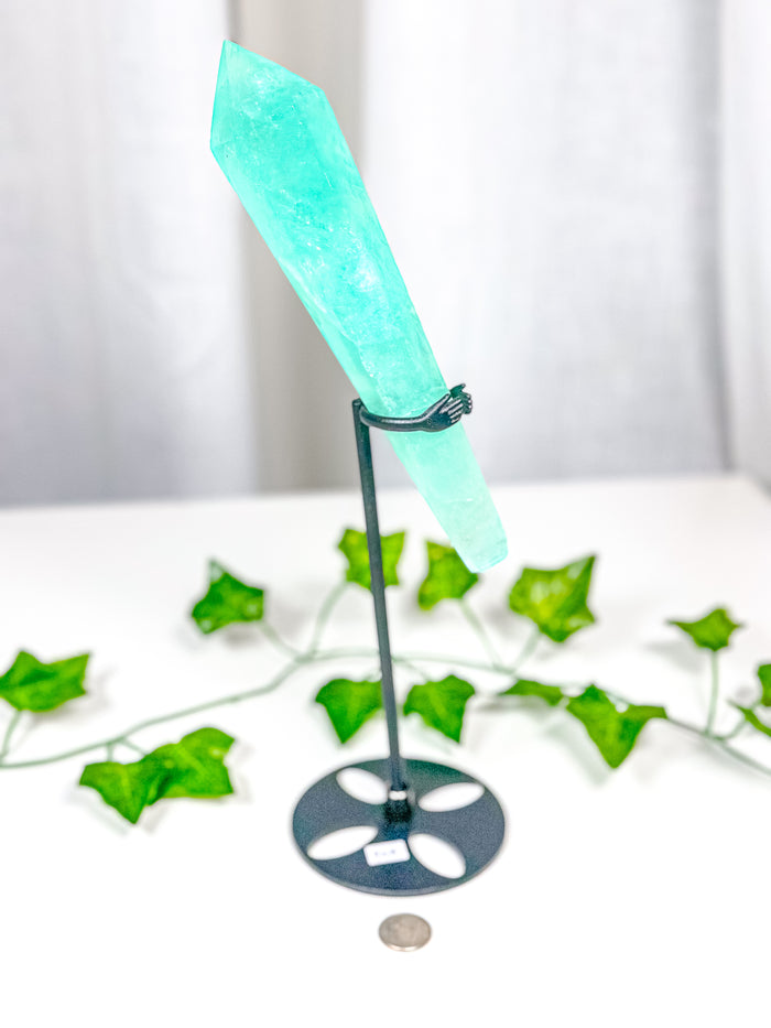 Emerald Fluorite Wand on Stand (92A)