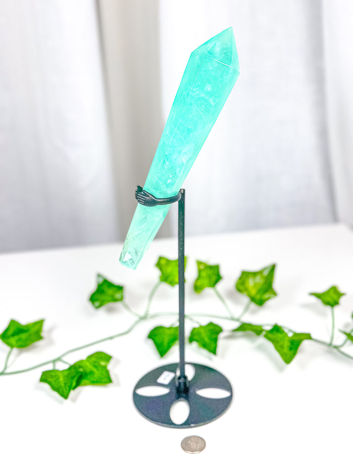 Emerald Fluorite Wand on Stand (92A)