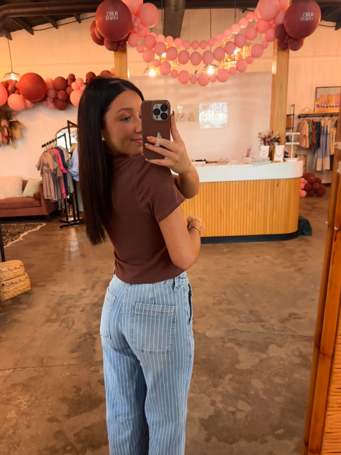 Espresso Cropped Tee
