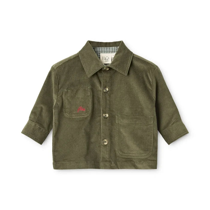 Floess – Billie Overshirt in Green Oak