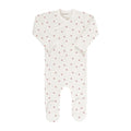 Floral Pink Dot Zipper Footie