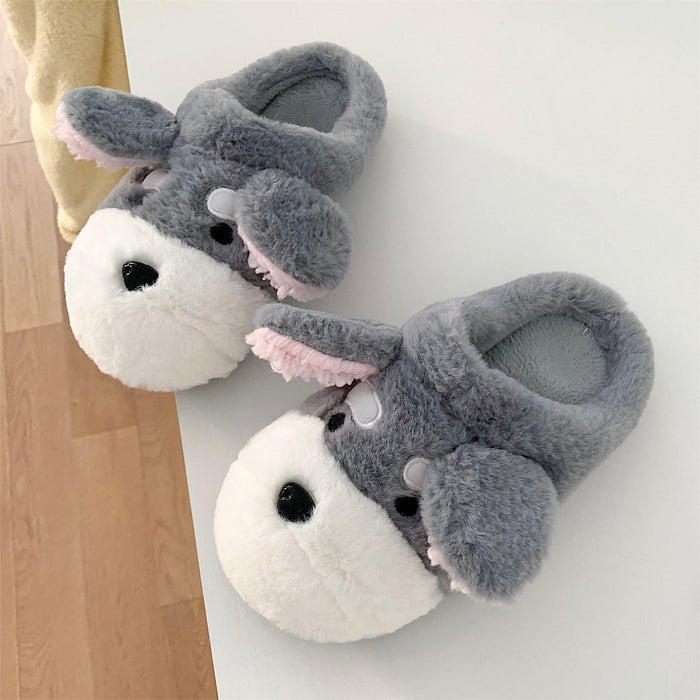 Fluffy Schnauzer Slippers | Ploocy