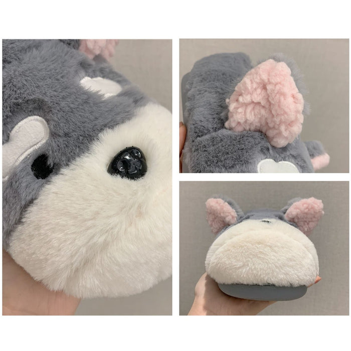 Fluffy Schnauzer Slippers | Ploocy