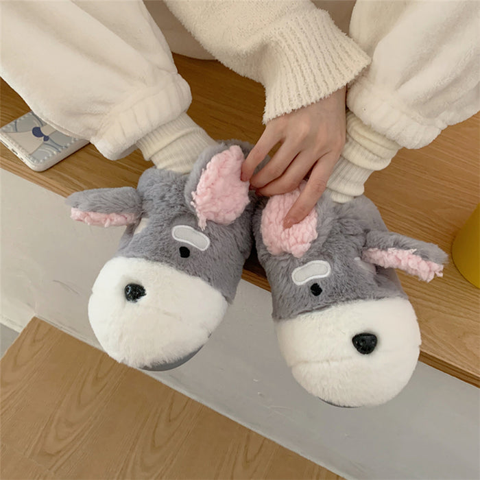 Fluffy Schnauzer Slippers | Ploocy