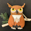 Forest Guardian Horned Owl - Handmade Wool Felt Stuffie