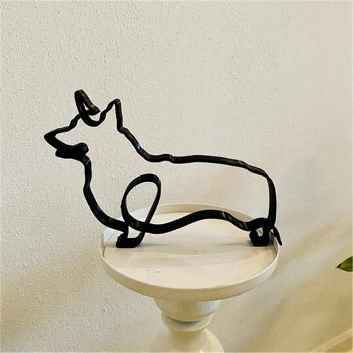 French Bulldog Metal Sculpture