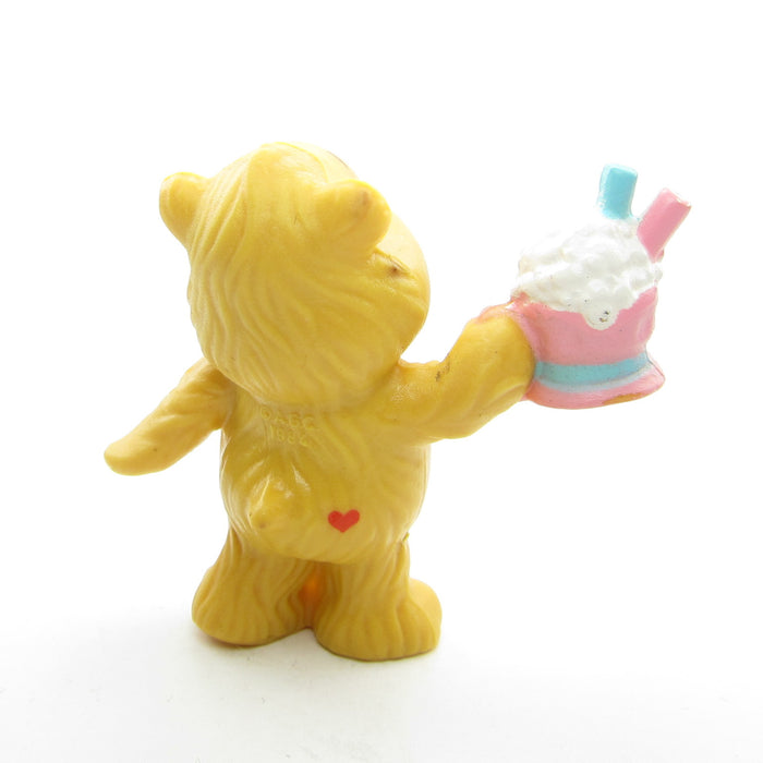 Friend Bear Sharing a Soda for Two vintage Care Bears miniature figurine