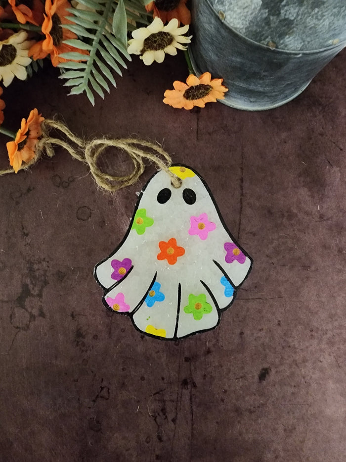 Ghost w/Flowers Freshie - Wholesale