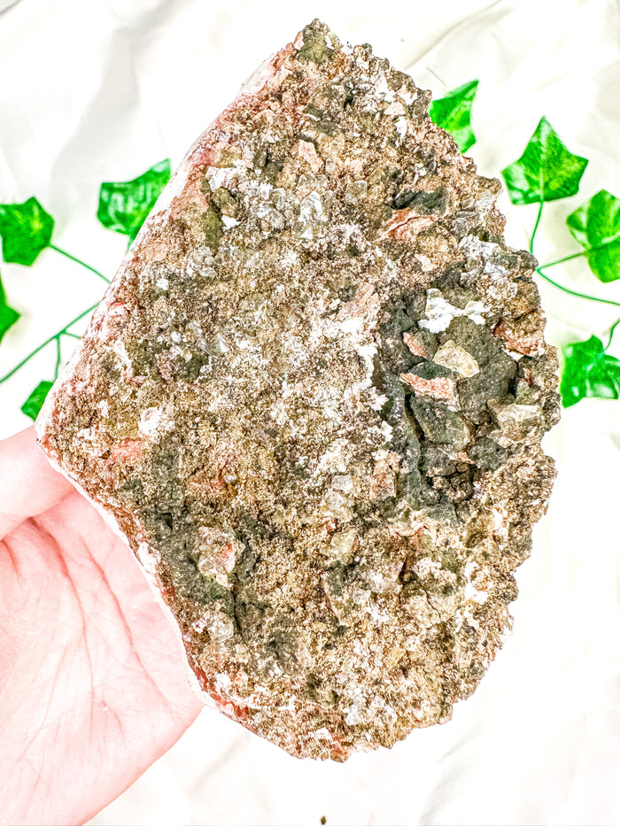 Green Apophyllite with Peach Stilbite Mineral Specimen #5