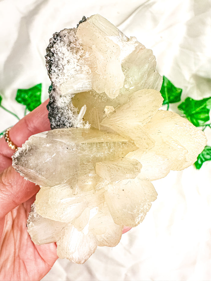 Green Apophyllite with Peach Stilbite Mineral Specimen #8