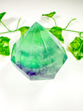 Green Emerald Fluorite Gem Cut Diamond (38F)