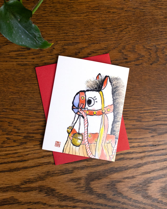 Greeting Cards, Card with Envelope, Year of the Horse, Bells