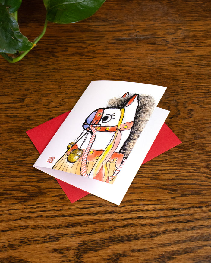 Greeting Cards, Card with Envelope, Year of the Horse, Bells
