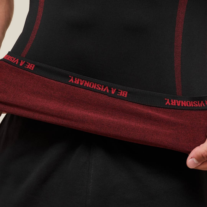 GS - Onyx 5.0 Seamless Long Sleeve T-Shirt - Black/Carmine Red
