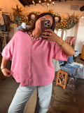 Guava Pink Knit Cardigan