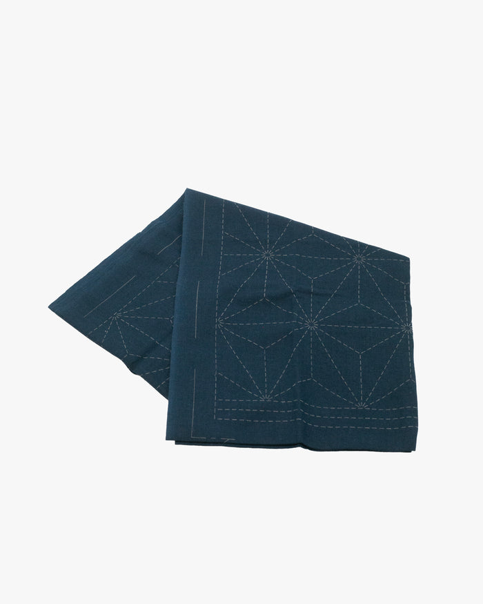 Hana-Fukin Sashiko Sampler, Asanoha, Navy