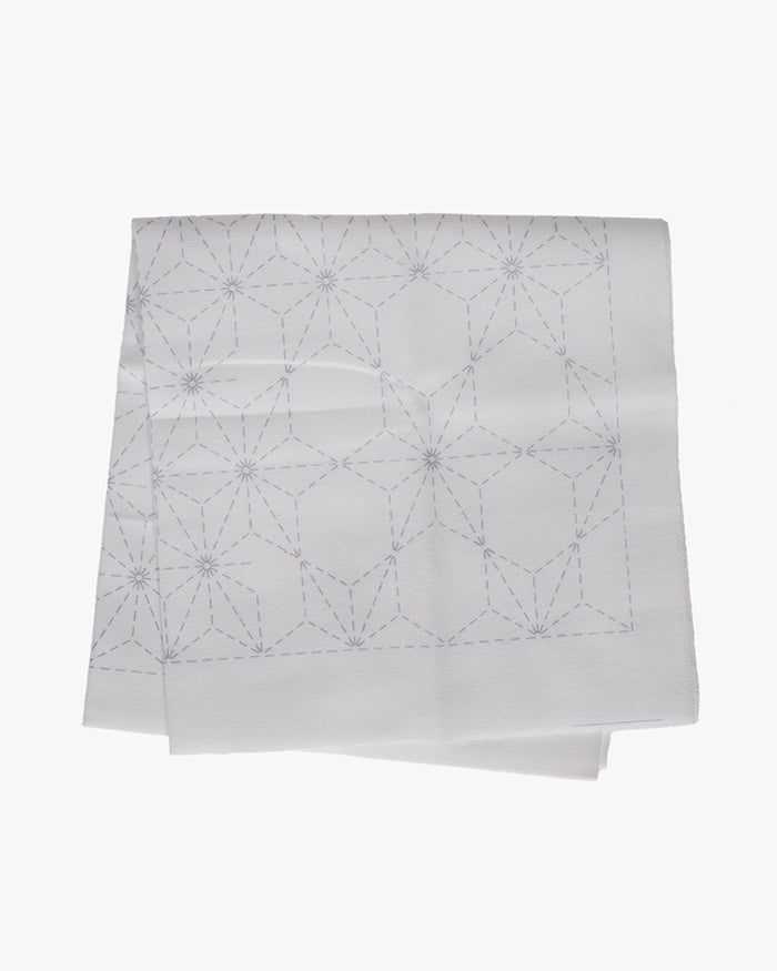 Hana-Fukin Sashiko Sampler, Asanoha, White